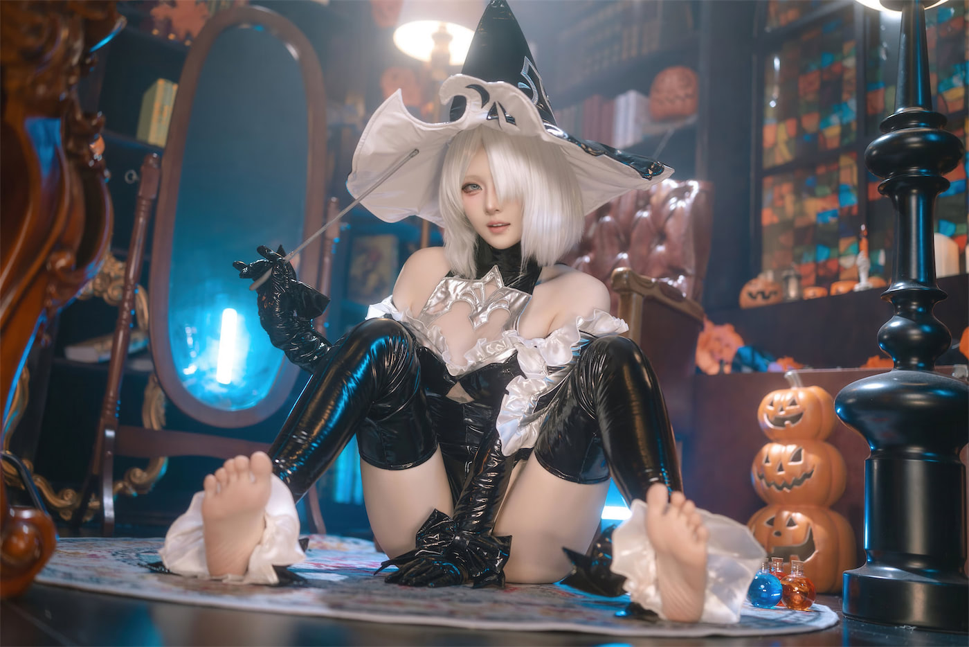 屿鱼 尼尔2B万圣女巫同人70图(尼尔 传说鱼)插图2