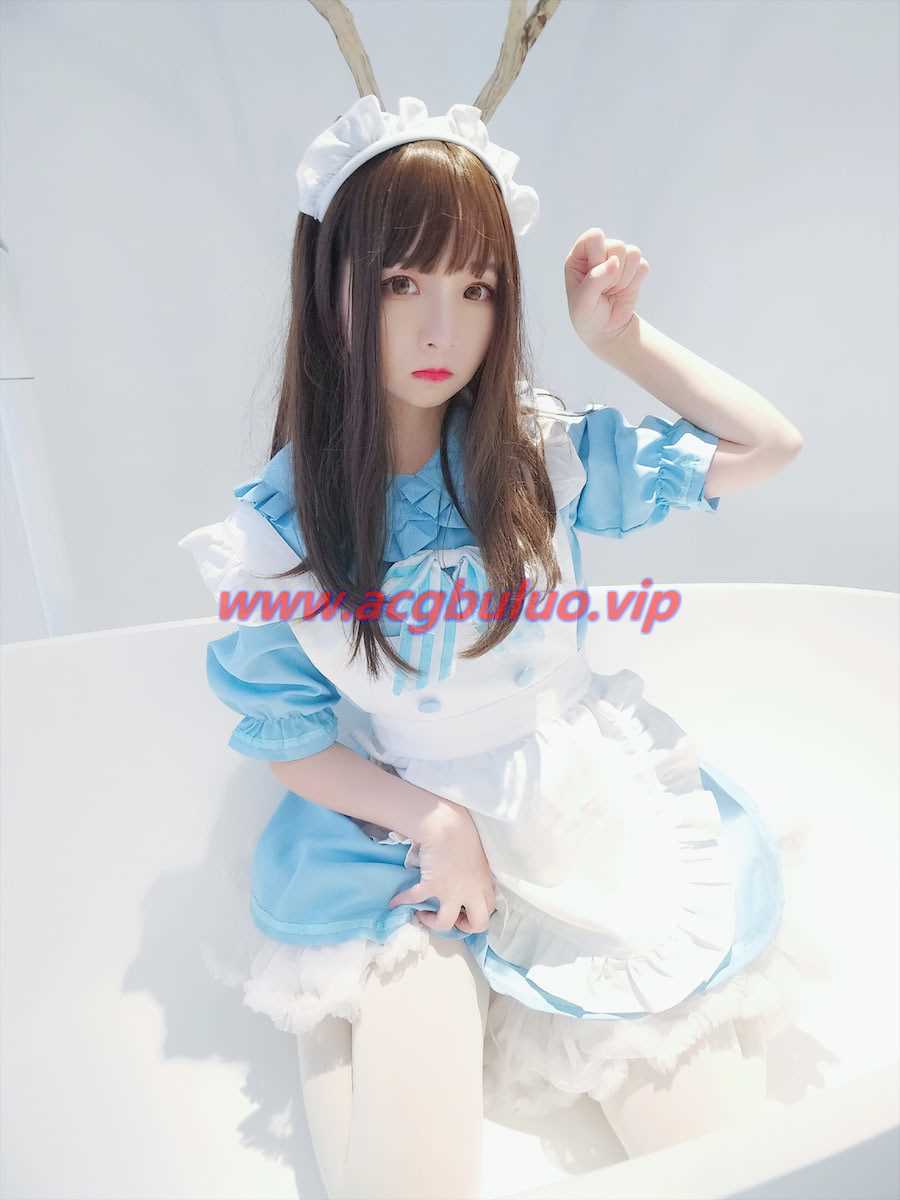 古川kagura蓝白女仆装19图(古川一)插图