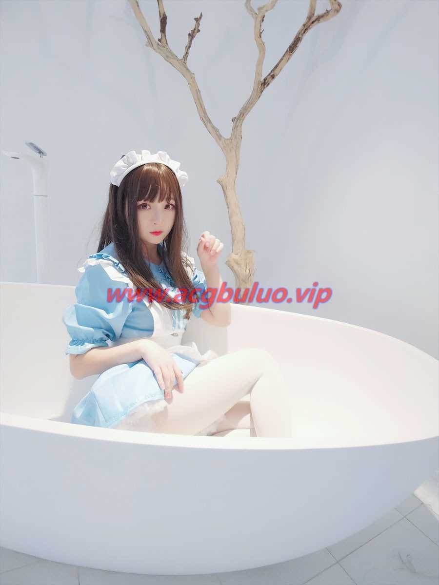 古川kagura蓝白女仆装19图(古川一)插图2