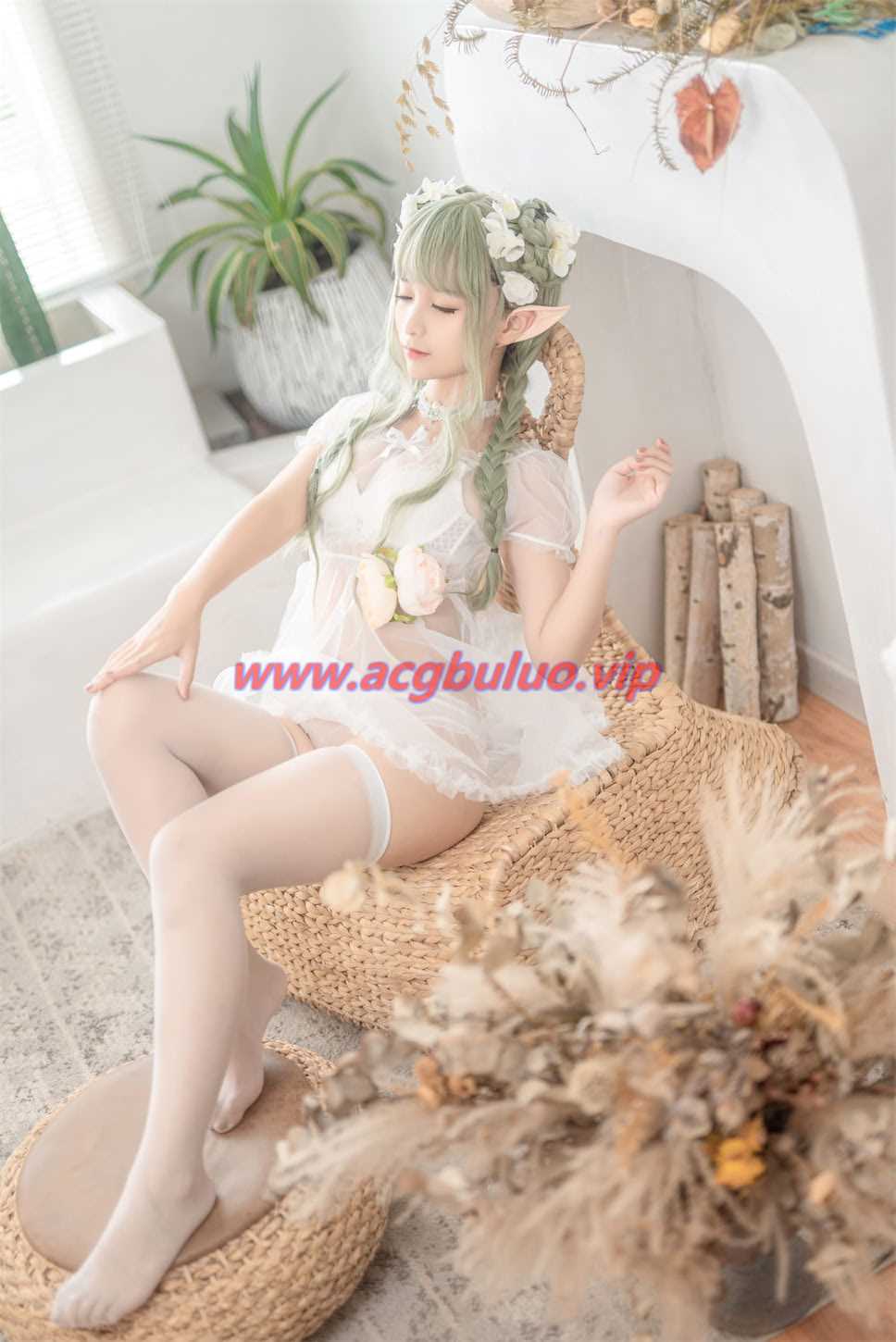 蠢沫沫尖耳国度白丝绿精灵40图(蠢 沫沫)插图2